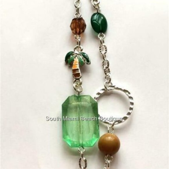 Palm Tree Necklace ID Lanyard Eyeglass Holder - Picture 4 of 12